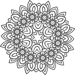 Kit Mandalas Decorativas Em Mdf 3mm - 40x40 Cm - Modelo 02 na internet