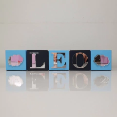 7 Dados Cubos De Mdf (8cmx8cm) Com Nome Do Bebê Newborn