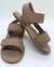 Sandália Infantil de Couro com Velcro Amêndoa - comprar online