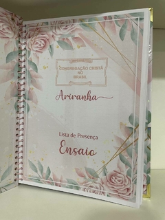 Caderno Personalizado Ensaio, Reuniões, Examinadoras ( paginas decoradas e com dados especificos) - comprar online