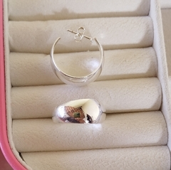 ARGOLA LARGA DE PRATA 925