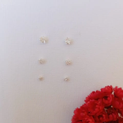 TRIO ESTRELAS ZIRCÔNIA CRISTAL