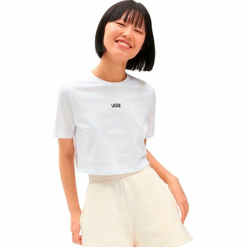 Cropped Vans Fem - Flying V Crew White