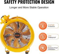 Ventilador extractor anti explosiones portable VEVOR de 12 pulgadas
