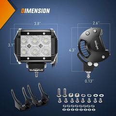 Nilight Zh001 126w Barra De Luz Led, Con 2 Luces De 18w en internet