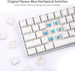 Real Kludge Rk61 61 Teclado Con Cable/wifi , Blanco - tienda online