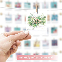 Bizyac - Cuerda Para Colgar Fotos En La Pared Con Clips, 9.8 - tienda online
