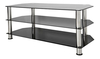 Mueble Para Tv De Metal Y Vidrio Templado Color Negro.