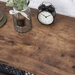 Mesa Auxiliar Multiusos De Madera Y Metal Color Marrón. - tienda online