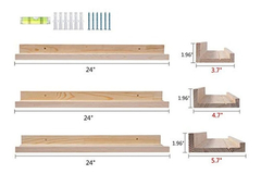 Estantería Flotante De 3 Niveles, De Madera Color Marrón - comprar online
