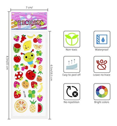 24 Hojas Diferentes Pegatinas 3d Para Niños Pequeños