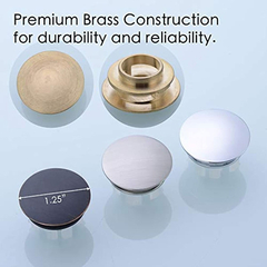 Tapón Redondo De Latón Macizo Para Lavabo De Baño, Orhemus