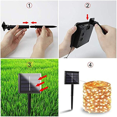 Guirnalda De Luces Solares De 200 Led, Resistentes Al Agua - tienda online