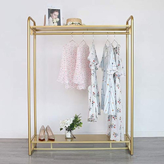 Estantería Multiusos De Metal Color Dorado/ 2 Niveles - comprar online