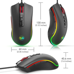 Mouse Gamer Redragon M711 Cobra Rgb, 10 000 Dpi Ajustable en internet