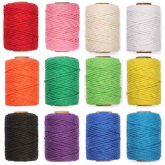 12 Rollos De Cuerda De Macramé De 0.118 in
