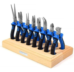 Juego De 8 Mini Alicates Profesionales Con Estante De Madera