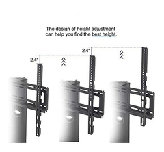 Imagen de Mueble Para Tv De Vidrio Templado Color Negro De 2 Niveles.
