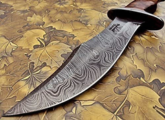 Cuchillo Poshland Hecho A Mano De Acero De Damasco De 13 Pul - comprar online