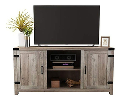 Mueble Para Tv Con Estantes De Madera Gris De 59 In.