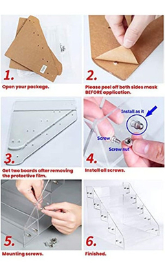 Estantería Multiusos De Acrílico Transparente/5 Niveles. en internet