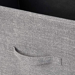 Imagen de Cómoda De Metal Blanco Con 4 Cajones De Tela Color Gris.