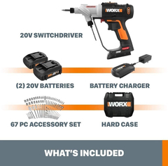 Imagen de Taladro Destornillador Inalámbrico Worx Wx176l 67 Piezas