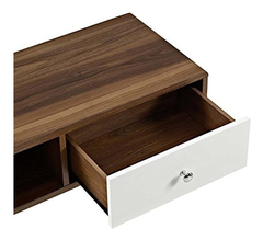 Mueble Para Tv Con Estante Y Cajón De Madera Marrón Y Blanco - Danielle's Store