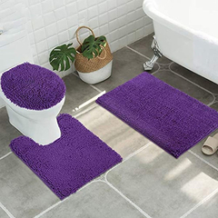 Juego De Tapetes De Baño De Felpilla Antideslizantes. - tienda online