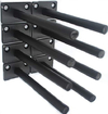 8 Soportes De Estante Flotantes De Acero Sólido Negro De 5.0