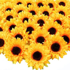 32 Cabezas De Girasol Artificiales De 3,5 Pulgadas 6 Capas