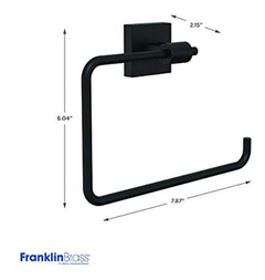 Imagen de Toallero Con Anilla (plano), Color Negro Franklin Brass -