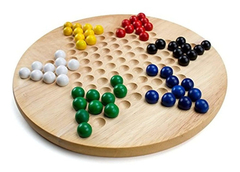 Damas Chinas De Madera Con Canicas De Madera - comprar online