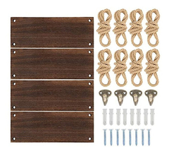 Estantería Colgante De Madera Color Marrón/4 Unidades.