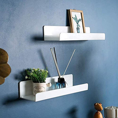 Estantería Flotante De Acrílico Color Blanco, 2 Niveles - Danielle's Store
