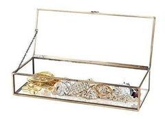 Vitrina De Latón Estilo Metal Vintage Y Caja De Sombra