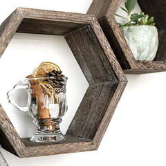 Estantería Flotante De Madera Color Marrón/6 Unidades. - comprar online