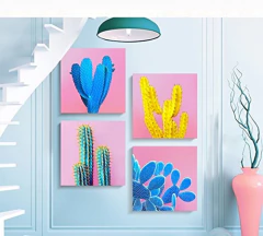 Cactus Home Decoración De Pared Arte Para Sala De Estar, en internet