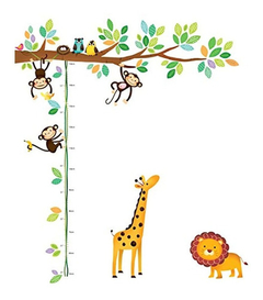 Pegatinas De Pared Extraíbles Para Niños Diseño De Monos