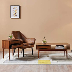 Mesa De Centro Con Estante De Madera Color Marrón De 39.62in - Danielle's Store