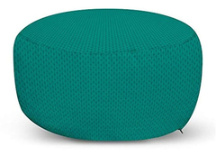 Puf Color Verde Azulado, 100 % Poliester Contiene 2 Piezas