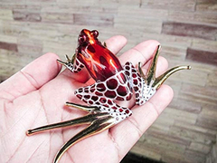 Figura Decorativa De Cristal Soplado Diseño De Rana - tienda online