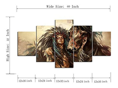 Yatsen Bridge Wolf - Pintura India Americana (5 Piezas)