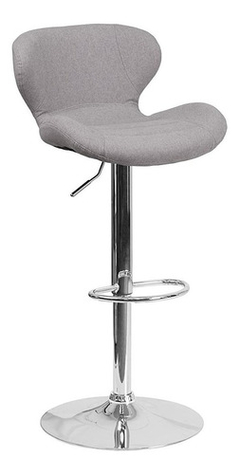 2 Taburetes Con Base Cromada, Estilo Contemporáneo En Vinilo - comprar online