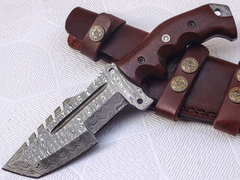 Cuchillo Poshland, De Damasco, Hecho A Mano, De Acero, 25cm