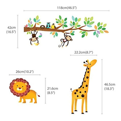 Imagen de Pegatinas De Pared Extraíbles Para Niños Diseño De Monos