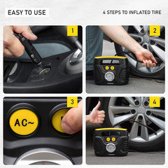 Compresor De Aire Portátil Kensun Para Coche/casa, 12v/110v en internet