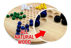 Damas Chinas De Madera Con Canicas De Madera - tienda online