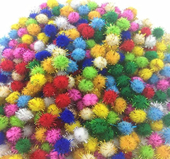 Pompones De Purpurina Para Manualidades Multicolor - Danielle's Store