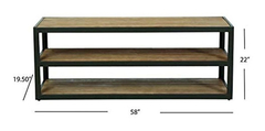 Mueble Para Tv De Madera Y Metal Marrón-negro, 3 Niveles en internet